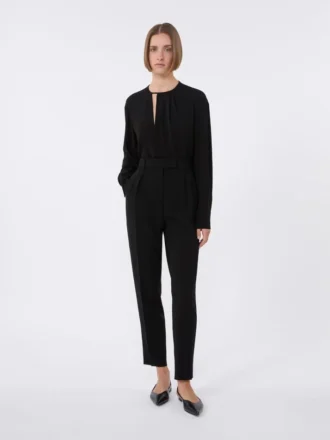 Leichte Cady-Bluse, schwarz