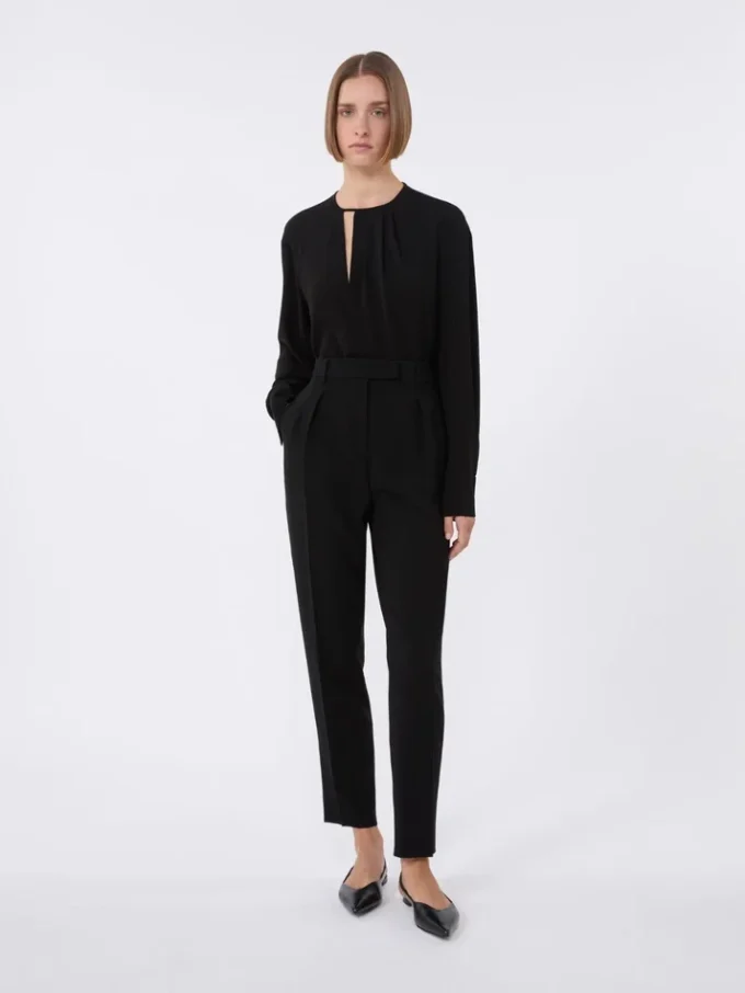 Leichte Cady-Bluse, schwarz Leichte Cady-Bluse, schwarz