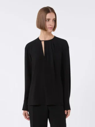 Leichte Cady-Bluse, schwarz