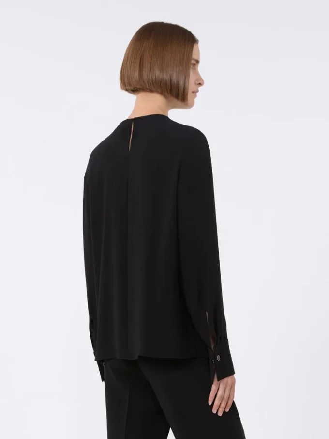 Leichte Cady-Bluse, schwarz Leichte Cady-Bluse, schwarz