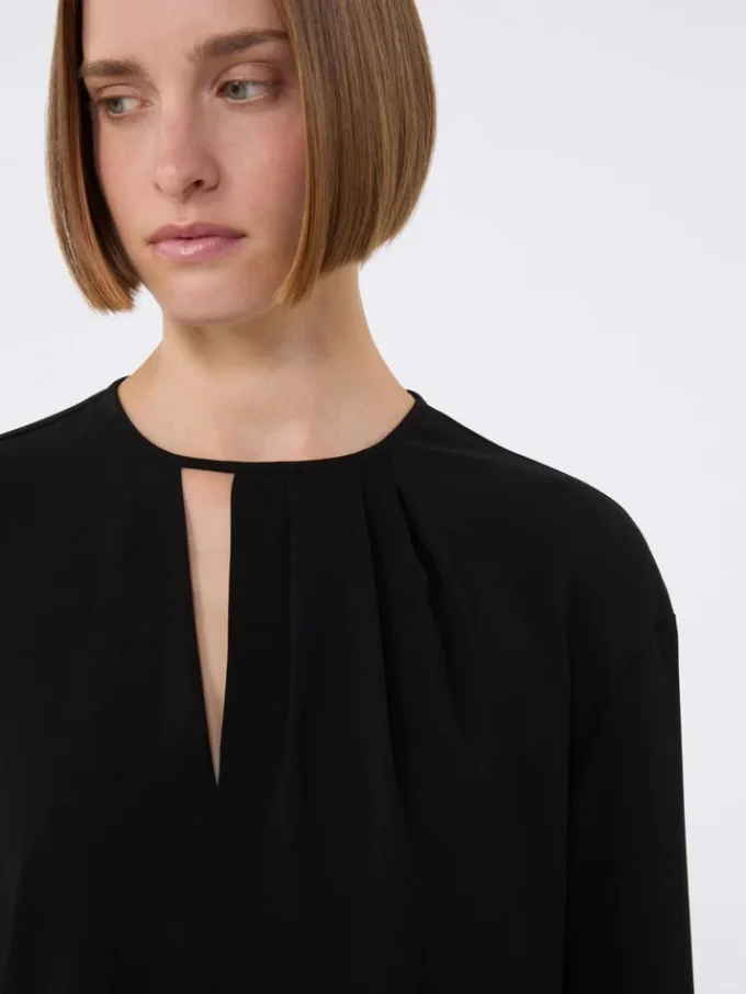 Leichte Cady-Bluse, schwarz Leichte Cady-Bluse, schwarz