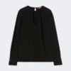 Leichte Cady-Bluse, schwarz Leichte Cady-Bluse, schwarz