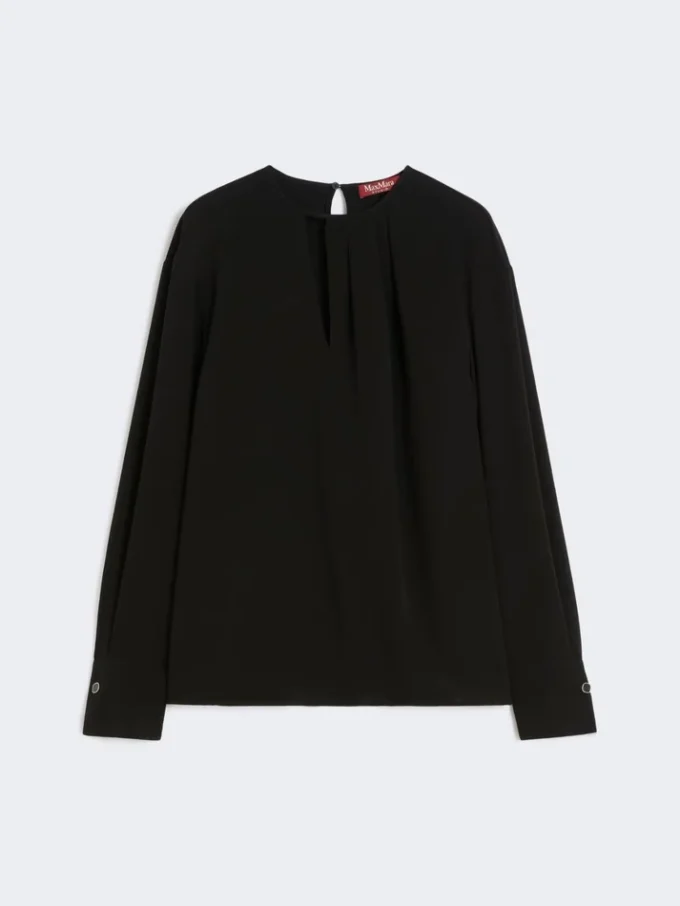 Leichte Cady-Bluse, schwarz Leichte Cady-Bluse, schwarz