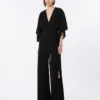 Leichter Jumpsuit aus Cady, schwarz Leichter Jumpsuit aus Cady, schwarz