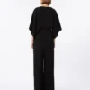Leichter Jumpsuit aus Cady, schwarz Leichter Jumpsuit aus Cady, schwarz