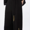 Leichter Jumpsuit aus Cady, schwarz Leichter Jumpsuit aus Cady, schwarz