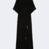 Leichter Jumpsuit aus Cady, schwarz Leichter Jumpsuit aus Cady, schwarz