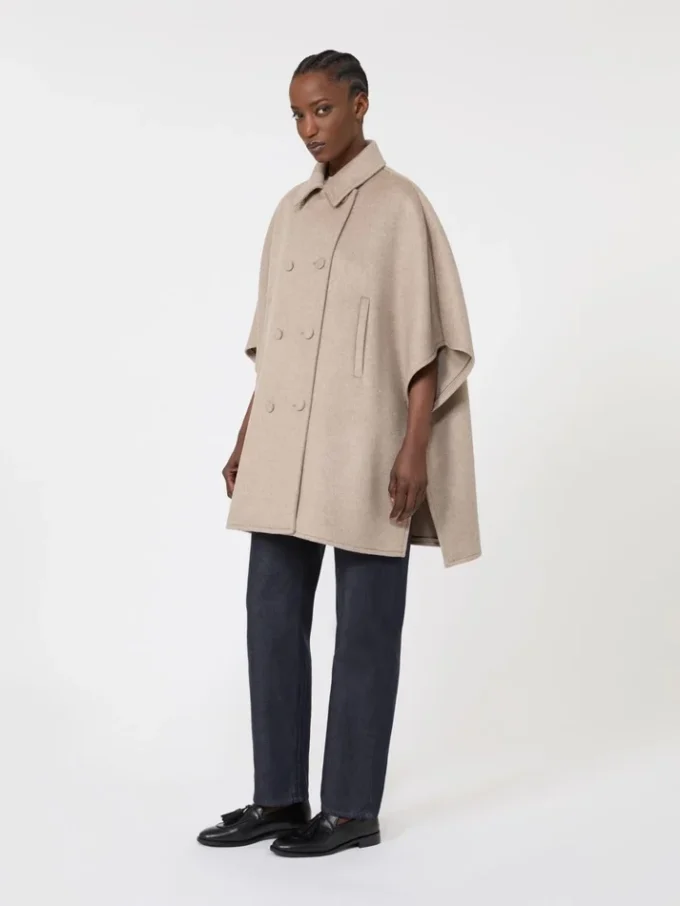 Leichtes Cape aus Kaschmir-Twill, bronze-braun Leichtes Cape aus Kaschmir-Twill, bronze-braun