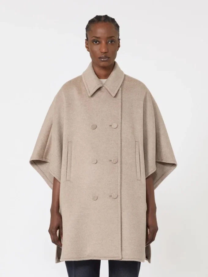 Leichtes Cape aus Kaschmir-Twill, bronze-braun Leichtes Cape aus Kaschmir-Twill, bronze-braun