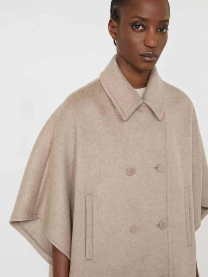Leichtes Cape aus Kaschmir-Twill, bronze-braun Leichtes Cape aus Kaschmir-Twill, bronze-braun