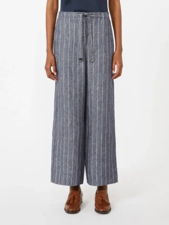 Leinenhose im Denim-Look mit Nadelstreifen, ultramarinblau Leinenhose im Denim-Look mit Nadelstreifen, ultramarinblau