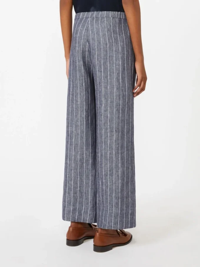 Leinenhose im Denim-Look mit Nadelstreifen, ultramarinblau Leinenhose im Denim-Look mit Nadelstreifen, ultramarinblau