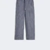Leinenhose im Denim-Look mit Nadelstreifen, ultramarinblau Leinenhose im Denim-Look mit Nadelstreifen, ultramarinblau
