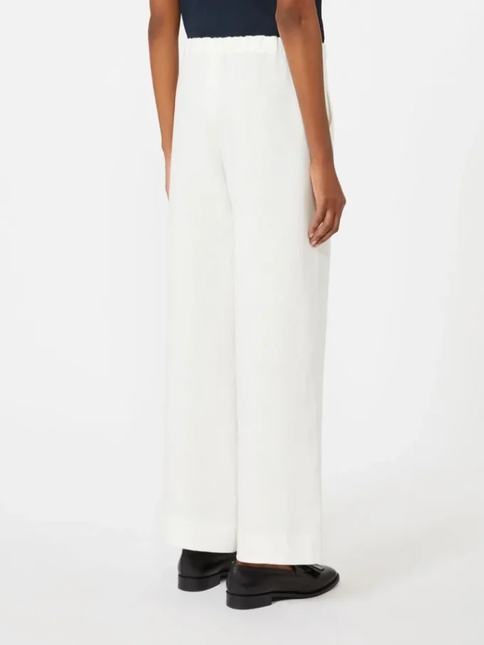 Leinenhose mit Korbgeflechtmuster, weiß Leinenhose mit Korbgeflechtmuster, weiß
