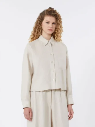 Leinenjacke, Ecru