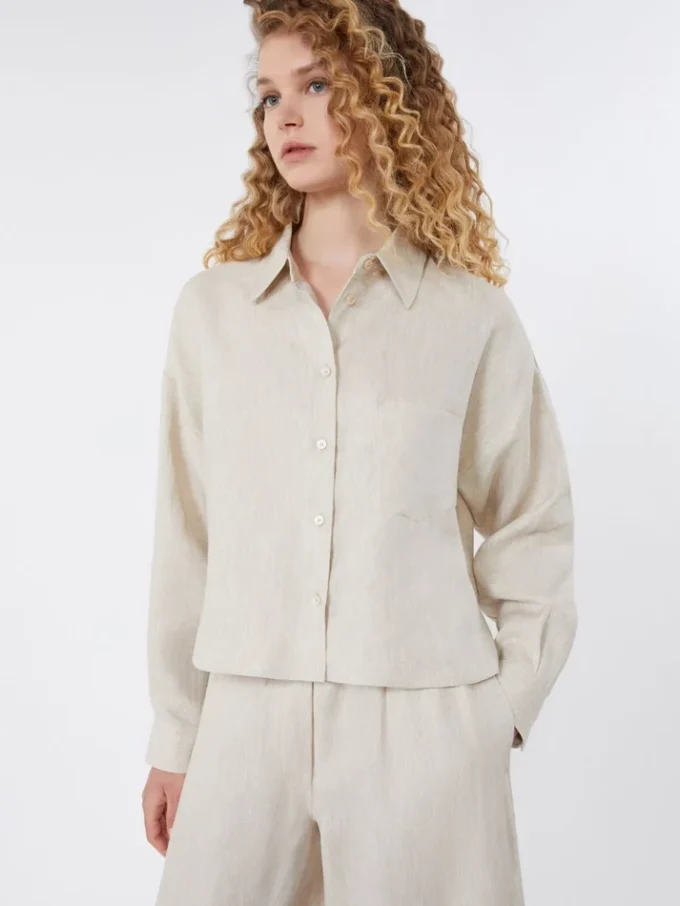 Leinenjacke, Ecru Leinenjacke, Ecru
