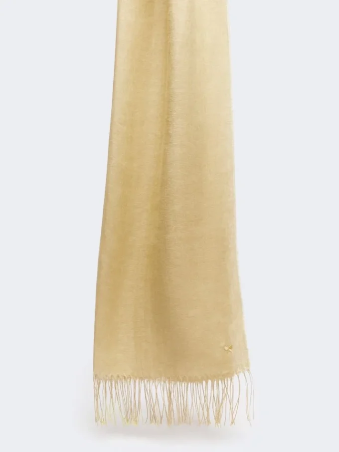 Leinenstola mit Fransen, beige Leinenstola mit Fransen, beige