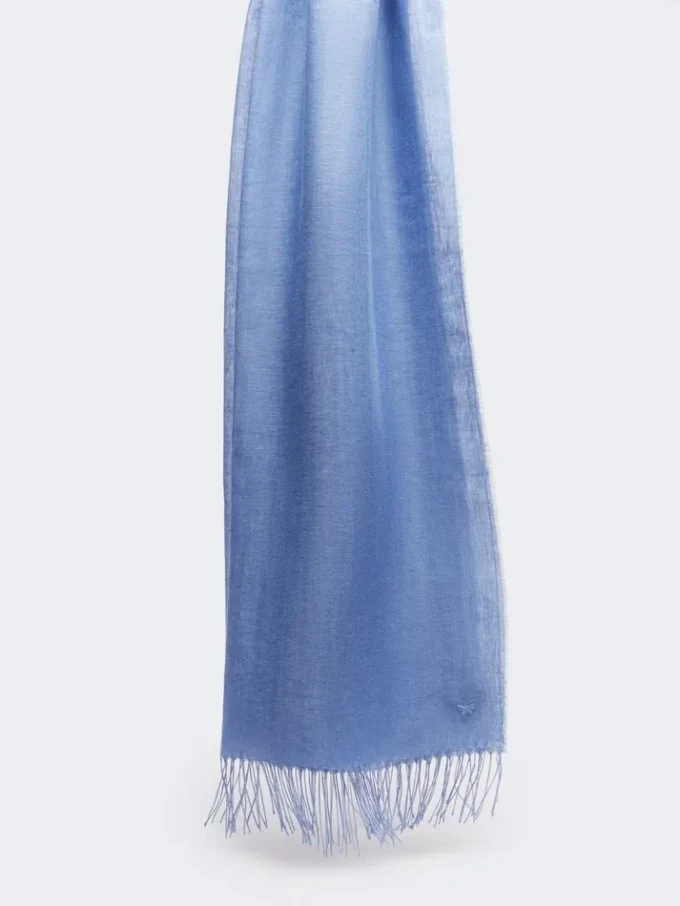 Leinenstola mit Fransen, hellblau Leinenstola mit Fransen, hellblau