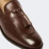 Loafer aus Leder mit Quasten, kakaobraun Loafer aus Leder mit Quasten, kakaobraun
