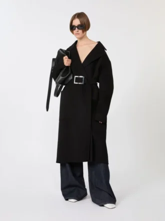 Mantel aus Pure Wool, schwarz