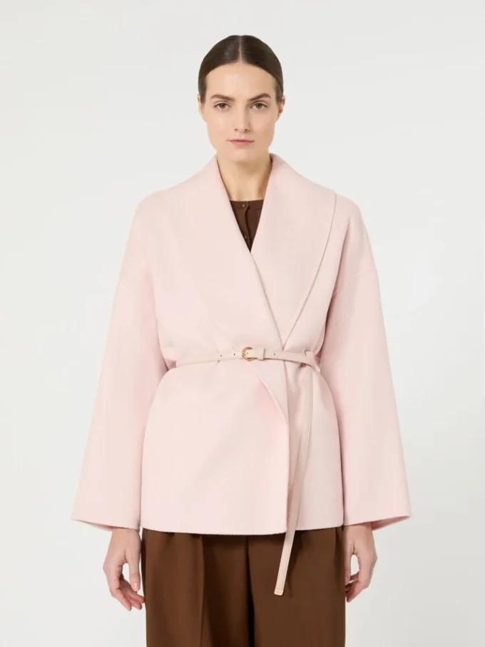 Mantel aus Wolle, Kaschmir und Seide, rosa Mantel aus Wolle, Kaschmir und Seide, rosa