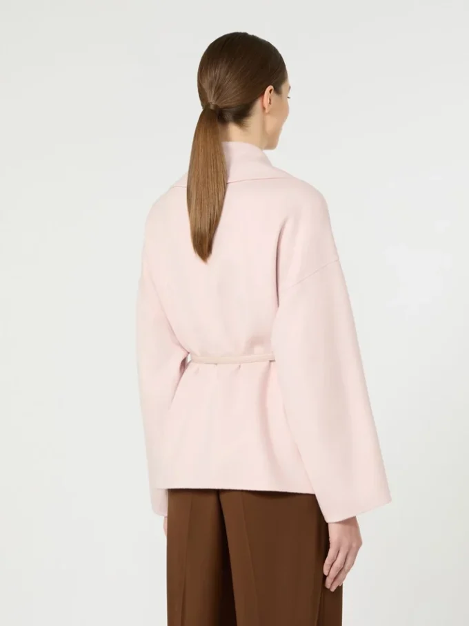 Mantel aus Wolle, Kaschmir und Seide, rosa Mantel aus Wolle, Kaschmir und Seide, rosa