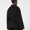 Mantel aus Wolle, Kaschmir und Seide, schwarz Mantel aus Wolle, Kaschmir und Seide, schwarz