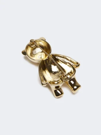 Metall-Teddy Bear-Brosche, weiß