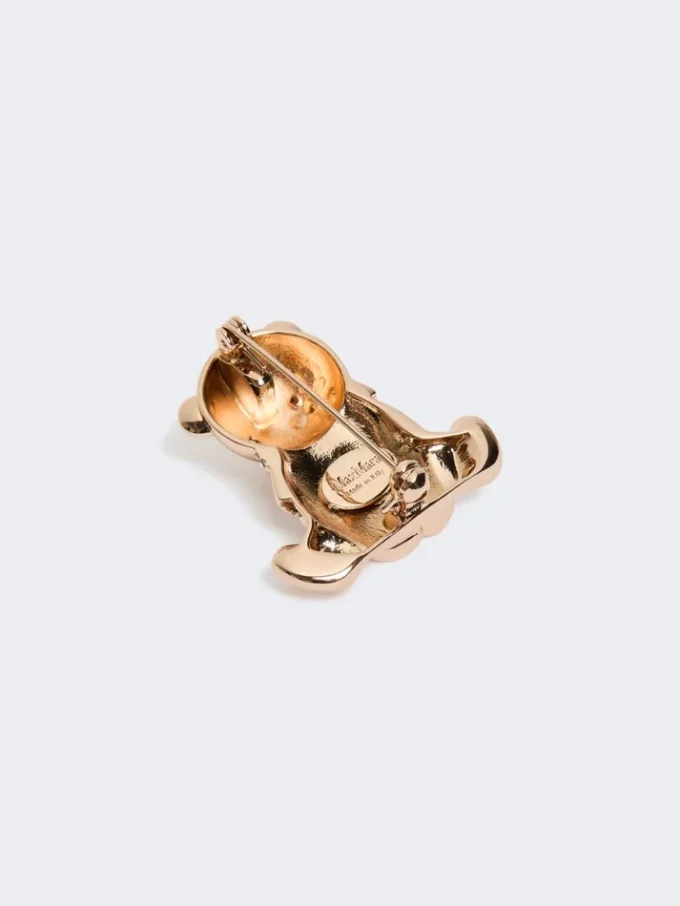 Metallbrosche mit Strasssteinen, gold Metallbrosche mit Strasssteinen, gold