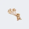 Metallbrosche mit Strasssteinen, gold