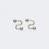 Metallic-Ohrringe, silber Metallic-Ohrringe, silber