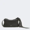 Mikro-Handtasche aus mattem Leder, schwarz Mikro-Handtasche aus mattem Leder, schwarz