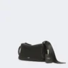 Mikro-Handtasche aus mattem Leder, schwarz Mikro-Handtasche aus mattem Leder, schwarz