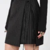 Minirock aus Gabardine mit Nadelstreifen, schwarz Minirock aus Gabardine mit Nadelstreifen, schwarz