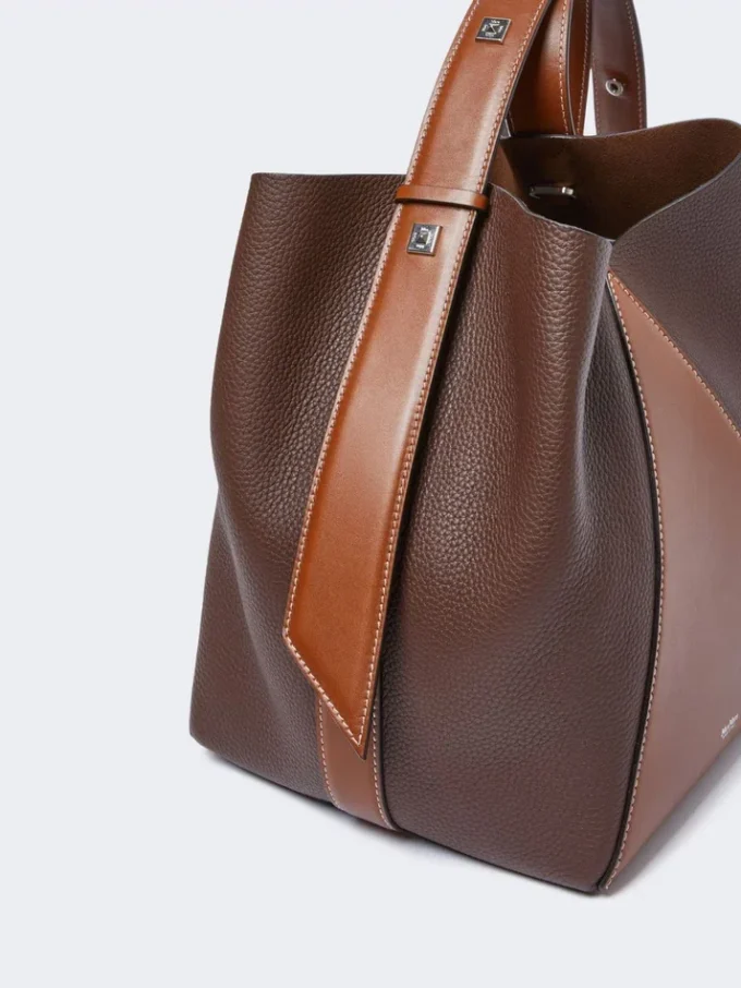 Mittlere Beuteltasche, Kakao Mittlere Beuteltasche, Kakao