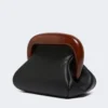 Mittlere Bouba-Tasche aus Leder, schwarz