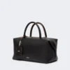 Mittlere Bowler-Tasche aus Naturleder, schwarz Mittlere Bowler-Tasche aus Naturleder, schwarz
