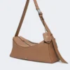 Mittlere Leder-Umhängetasche, braun Mittlere Leder-Umhängetasche, braun
