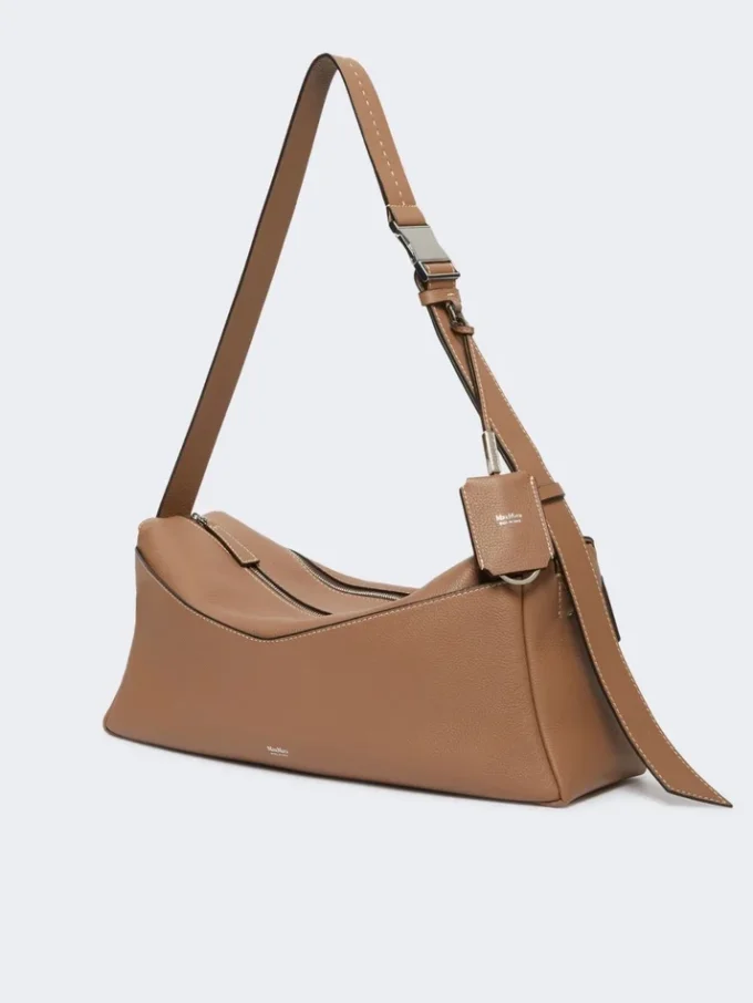 Mittlere Leder-Umhängetasche, braun Mittlere Leder-Umhängetasche, braun