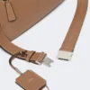Mittlere Leder-Umhängetasche, braun Mittlere Leder-Umhängetasche, braun