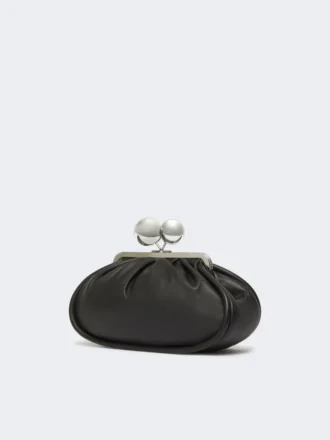 Mittlere Pasticcino-Tasche aus glänzendem Nappaleder, schwarz