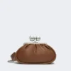 Mittlere Pasticcino-Tasche aus glänzendem Nappaleder, tabakfarben Mittlere Pasticcino-Tasche aus glänzendem Nappaleder, tabakfarben