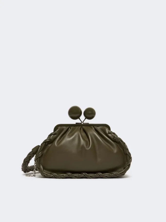 Mittlere Pasticcino-Tasche aus Nappaleder, khaki Mittlere Pasticcino-Tasche aus Nappaleder, khaki