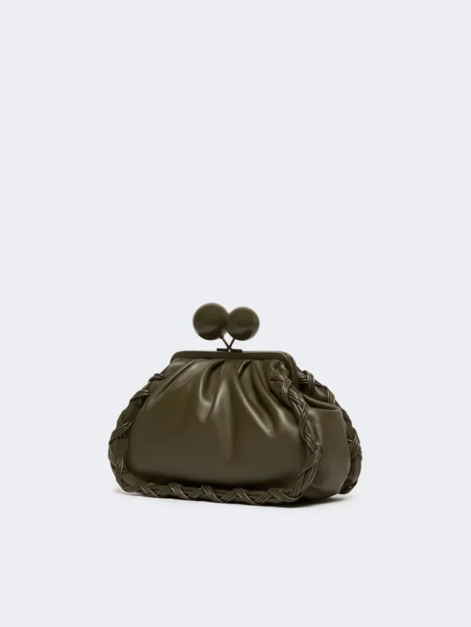 Mittlere Pasticcino-Tasche aus Nappaleder, khaki Mittlere Pasticcino-Tasche aus Nappaleder, khaki
