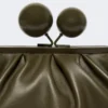 Mittlere Pasticcino-Tasche aus Nappaleder, khaki Mittlere Pasticcino-Tasche aus Nappaleder, khaki