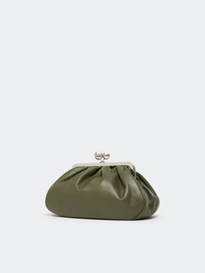 Mittlere Pasticcino-Tasche aus Schafsleder, dunkelgrün Mittlere Pasticcino-Tasche aus Schafsleder, dunkelgrün