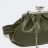 Mittlere Pasticcino-Tasche aus Schafsleder, dunkelgrün Mittlere Pasticcino-Tasche aus Schafsleder, dunkelgrün