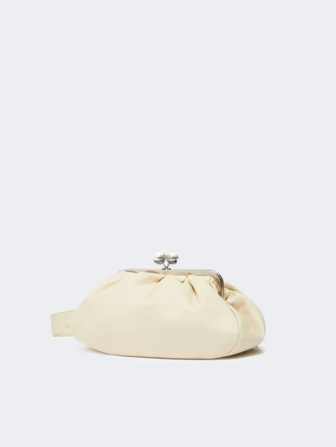 Mittlere Pasticcino-Tasche aus Schafsleder, elfenbeinfarben Mittlere Pasticcino-Tasche aus Schafsleder, elfenbeinfarben