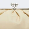 Mittlere Pasticcino-Tasche aus Schafsleder, elfenbeinfarben Mittlere Pasticcino-Tasche aus Schafsleder, elfenbeinfarben