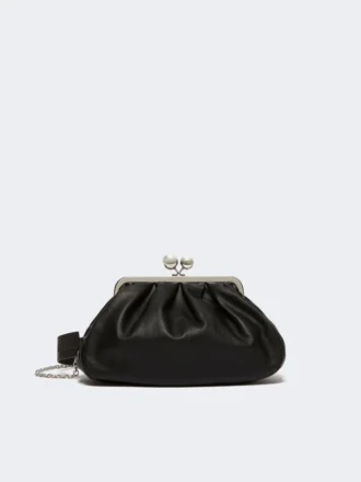 Mittlere Pasticcino-Tasche aus Schafsleder, schwarz